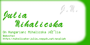 julia mihalicska business card